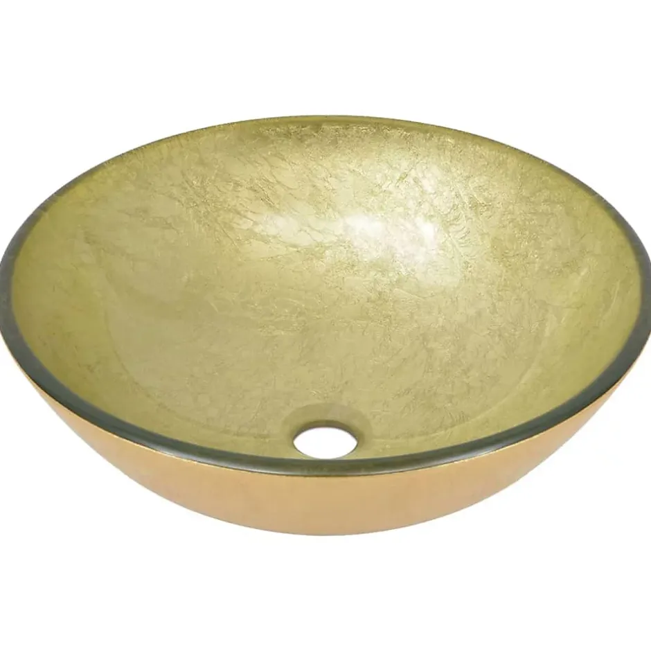 Helloshop26 Lavabo vasque salle de bain diamètre verre transparent