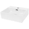 ECD Germany Lavabo vasque salle de bain en céramique suspendu / à poser angulaire 415x360mm