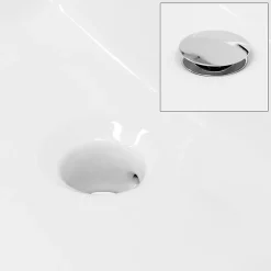 ECD Germany Lavabo vasque salle de bain en céramique suspendu / à poser angulaire 415x360mm