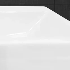 ECD Germany Lavabo vasque salle de bain en céramique suspendu / à poser angulaire 415x360mm