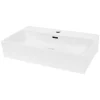 ECD Germany Lavabo vasque salle de bain céramique suspendu/à poser rectangulaire 605x365 mm