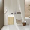 Jindoli Lave main 40 cm chêne rustique clair Aquastretto* Plan Vasque Lave-Mains