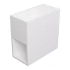 Vente-unique Lave main suspendu blanc en solid surface avec niche - Robinetterie à droite - 40 cm - PUMORI* Plan Simple Vasque