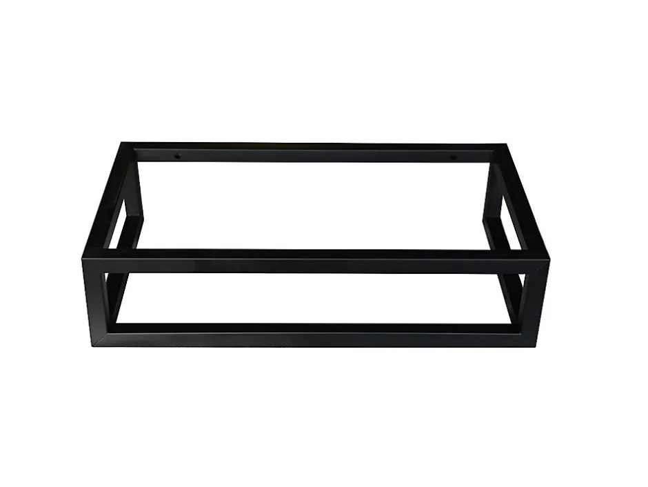 Vente-unique Lave main suspendu en béton avec support - Robinetterie à droite - L40 x l22 cm - UCHAMI