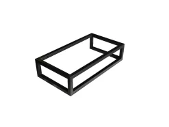 Vente-unique Lave main suspendu en béton avec support - Robinetterie à droite - L40 x l22 cm - UCHAMI