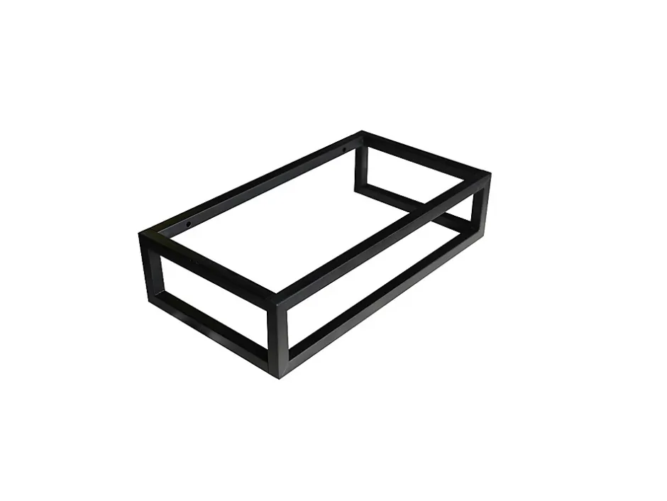 Vente-unique Lave main suspendu en béton avec support - Robinetterie à droite - L40 x l22 cm - UCHAMI