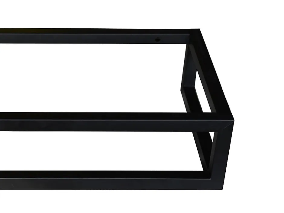 Vente-unique Lave main suspendu en béton avec support - Robinetterie à droite - L40 x l22 cm - UCHAMI