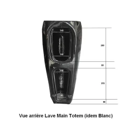 Rue Du Bain Lave Main Totem Rond - Céramique Blanc - 39x85 cm - Ove