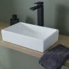 Planète Bain Lave mains à poser Line R en céramique blanc* Plan Vasque Lave-Mains