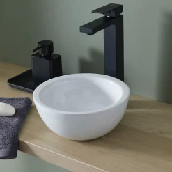 Planète Bain Lave mains design en bol blanc