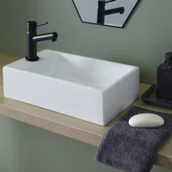 Planète Bain Lave mains rectangle blanc contemporain