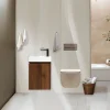 Jindoli Lave-main 40 cm noyer Aquastretto* Plan Vasque Lave-Mains