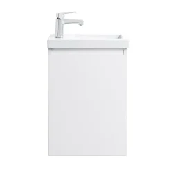 Bain-Bain Lave-main Prémonté Blanc 40Cm + Vasque céramique Blanche BILY -