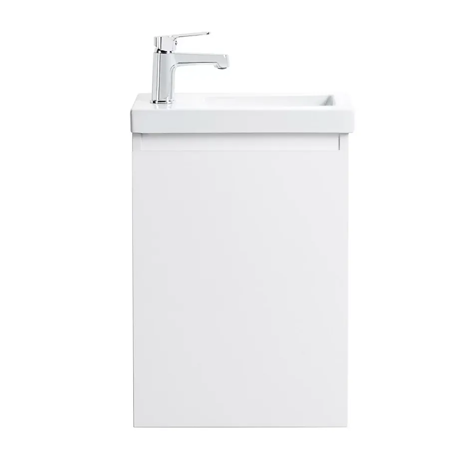 Bain-Bain Lave-main Prémonté Blanc 40Cm + Vasque céramique Blanche BILY -