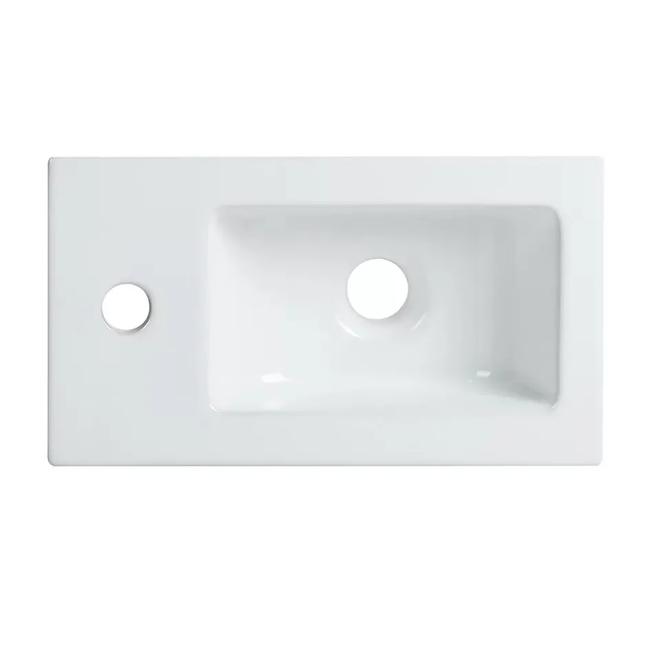Bain-Bain Lave-main Prémonté Blanc 40Cm + Vasque céramique Blanche BILY -
