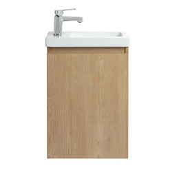 Bain-Bain Lave-main Prémonté Bois 40Cm + Vasque céramique Blanche BILY -
