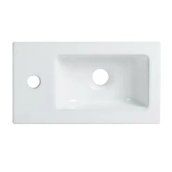 Bain-Bain Lave-main Prémonté Bois 40Cm + Vasque céramique Blanche BILY -
