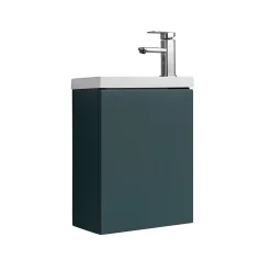 Jindoli Lave-main salle de bain Aquarino 40 cm finition vert foncé* Plan Vasque Lave-Mains
