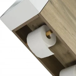 Jindoli Lave-main salle de bain Aquaba 40 cm finition chêne brun* Plan Vasque Lave-Mains