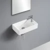 Homesight Lave-mains à suspendre en céramique rectangulaire blanc Savy* Lavabo