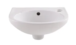 GoodHome Lave-mains céramique blanc Bori 35 cm