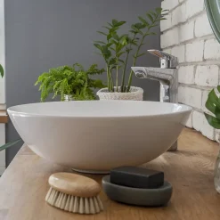 ECD Germany Lave-mains lavabo vasque a poser salle de bain ceramique rond 320 x 320 x 135 mm* Vasque À Poser
