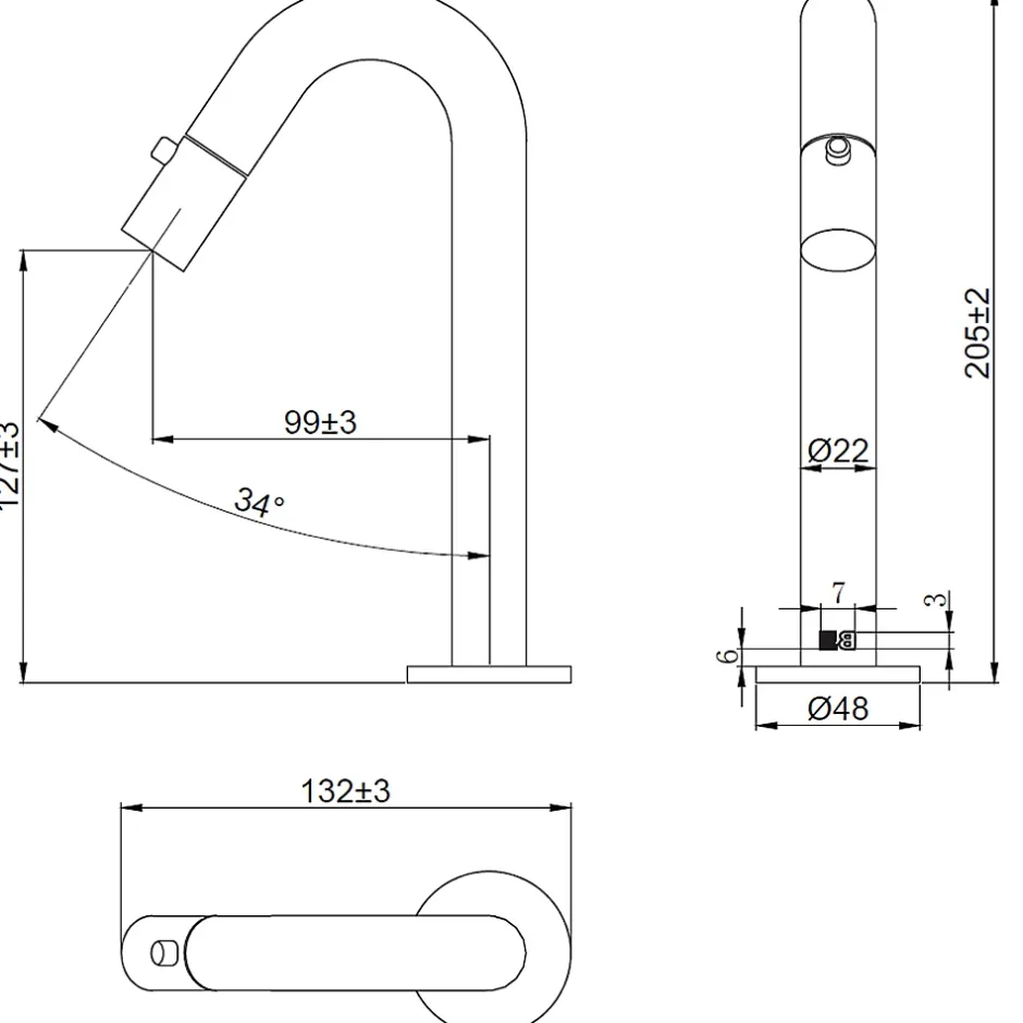 Essebagno Lave-mains or brossé eau froide Indus