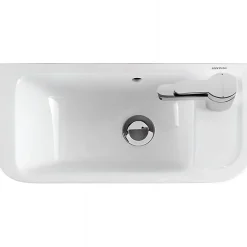 Sanindusa Lave-mains porcelaine vitrifiée mural 50x23 Look blanc