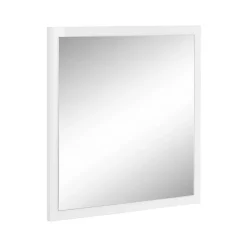 Dmora Lelia Mirror, Miroir de salle de bain, 100% Made in Italy, 60x2h60 cm, Blanc brillant