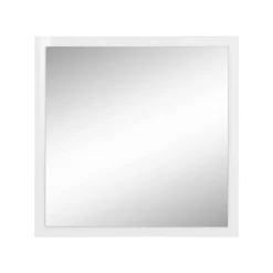 Dmora Lelia Mirror, Miroir de salle de bain, 100% Made in Italy, 60x2h60 cm, Blanc brillant