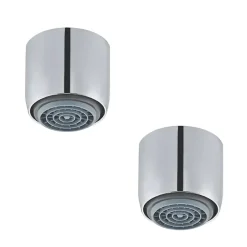 Presto Lot de 2 aérateurs antitartre avec limiteur de débit 1,9 l/min F 22x1 chromé