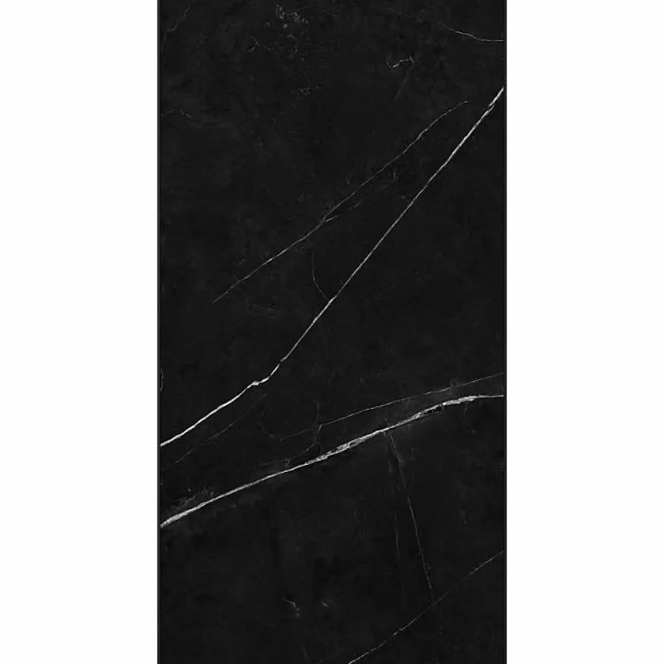 Decoon Lot de 8 Dalles Murales Douche SPC/PVC Décor Marbre Noir satiné - 38,9x77,8cm - 2,42M²