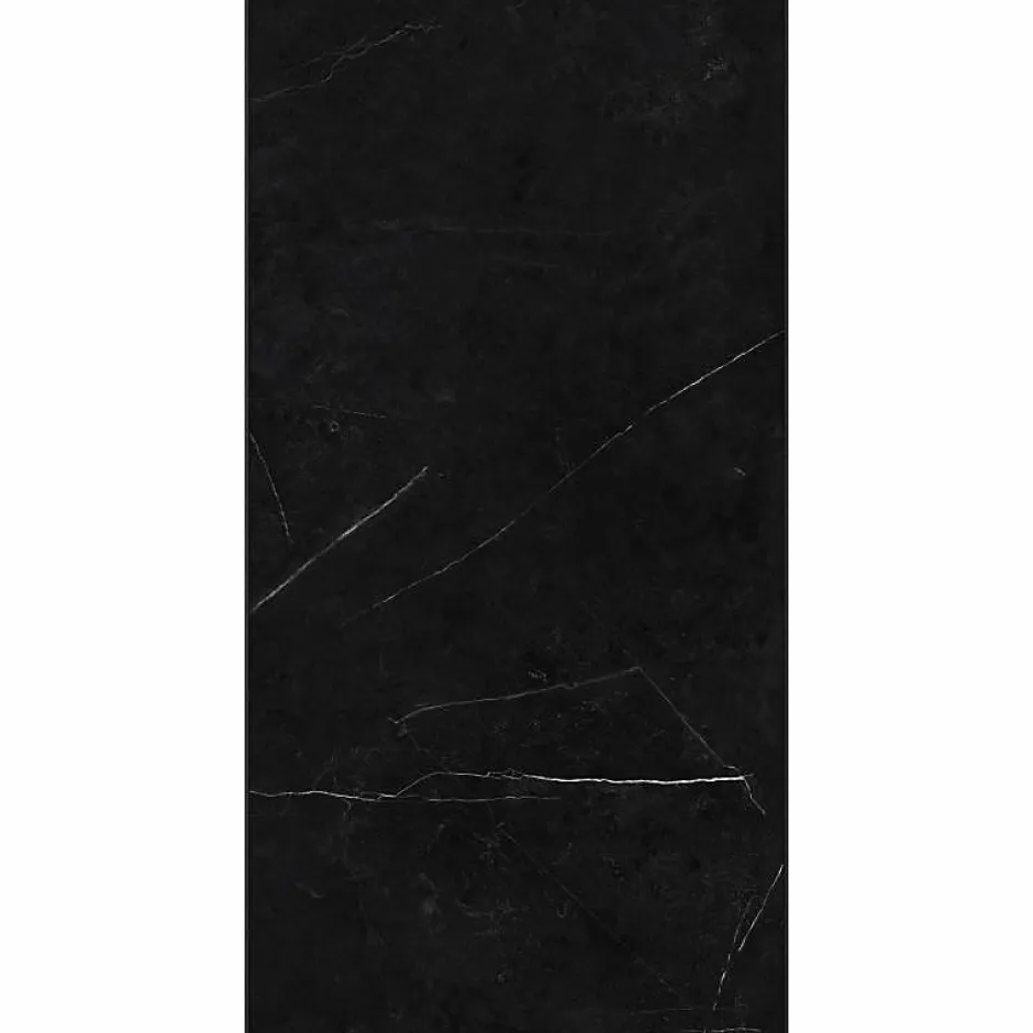 Decoon Lot de 8 Dalles Murales Douche SPC/PVC Décor Marbre Noir satiné - 38,9x77,8cm - 2,42M²