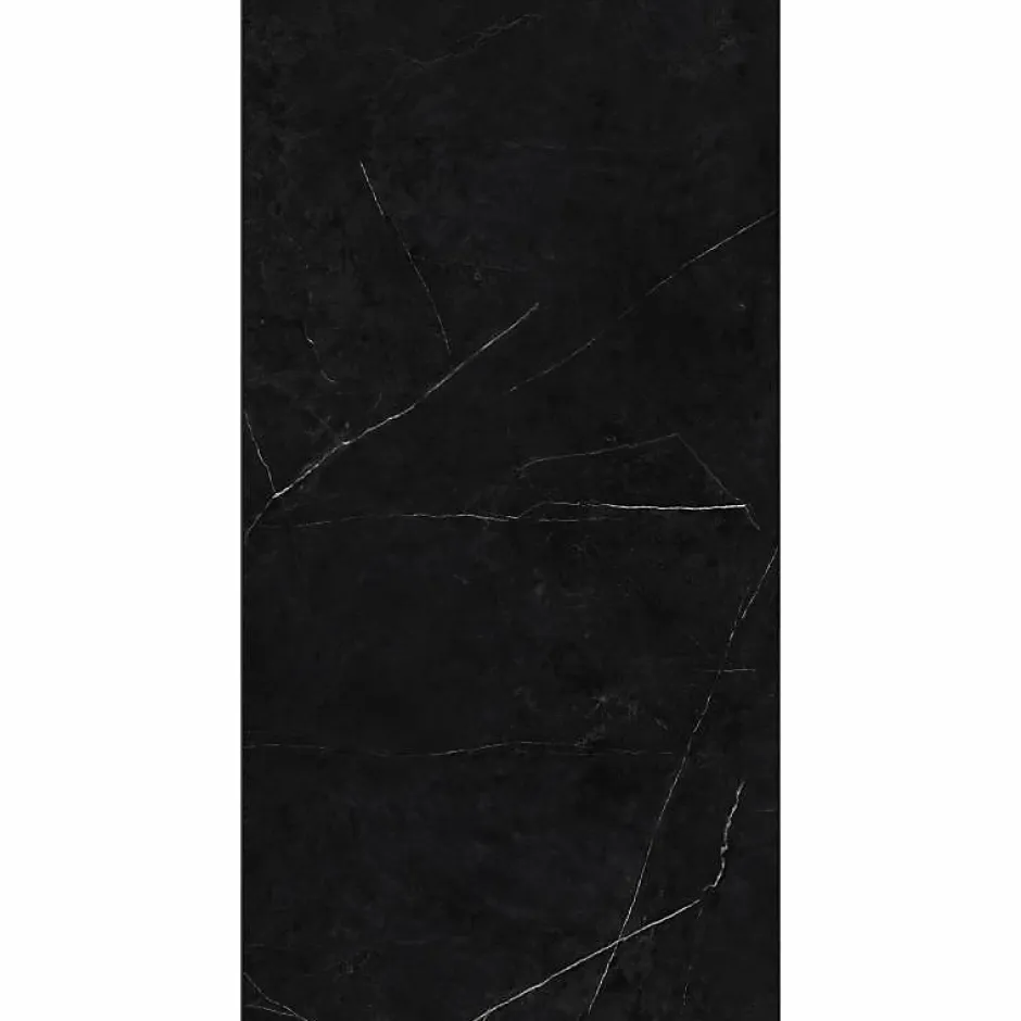 Decoon Lot de 4 Dalles Murales Douche SPC/PVC Décor Marbre Noir satiné - 59,2x118,4cm - 2,8M²