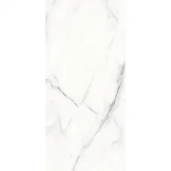 Decoon Lot de 4 Dalles Murales Douche SPC/PVC Décor Marbre Blanc brillant - 59,2x118,4cm - 2,8M²* Panneau Mural De Salle De Bains