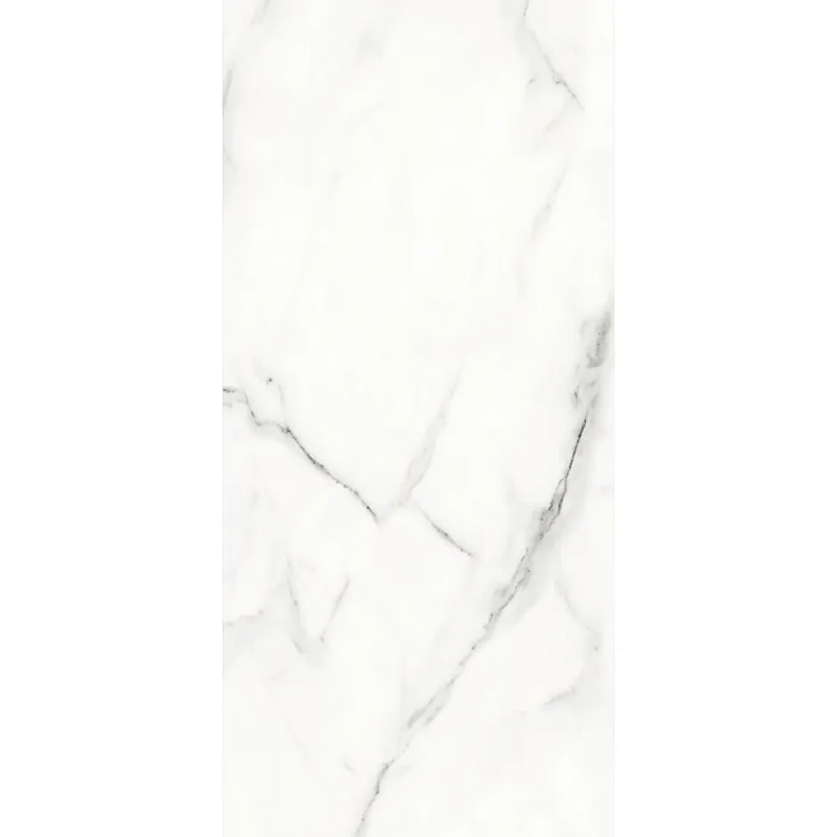 Decoon Lot de 4 Dalles Murales Douche SPC/PVC Décor Marbre Blanc brillant - 59,2x118,4cm - 2,8M²* Panneau Mural De Salle De Bains