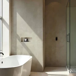 Decoon Lot de 8 Dalles Murales Douche SPC/PVC Décor effet Pierre Beige - 38,9x77,8cm - 2,42M²* Panneau Mural De Salle De Bains