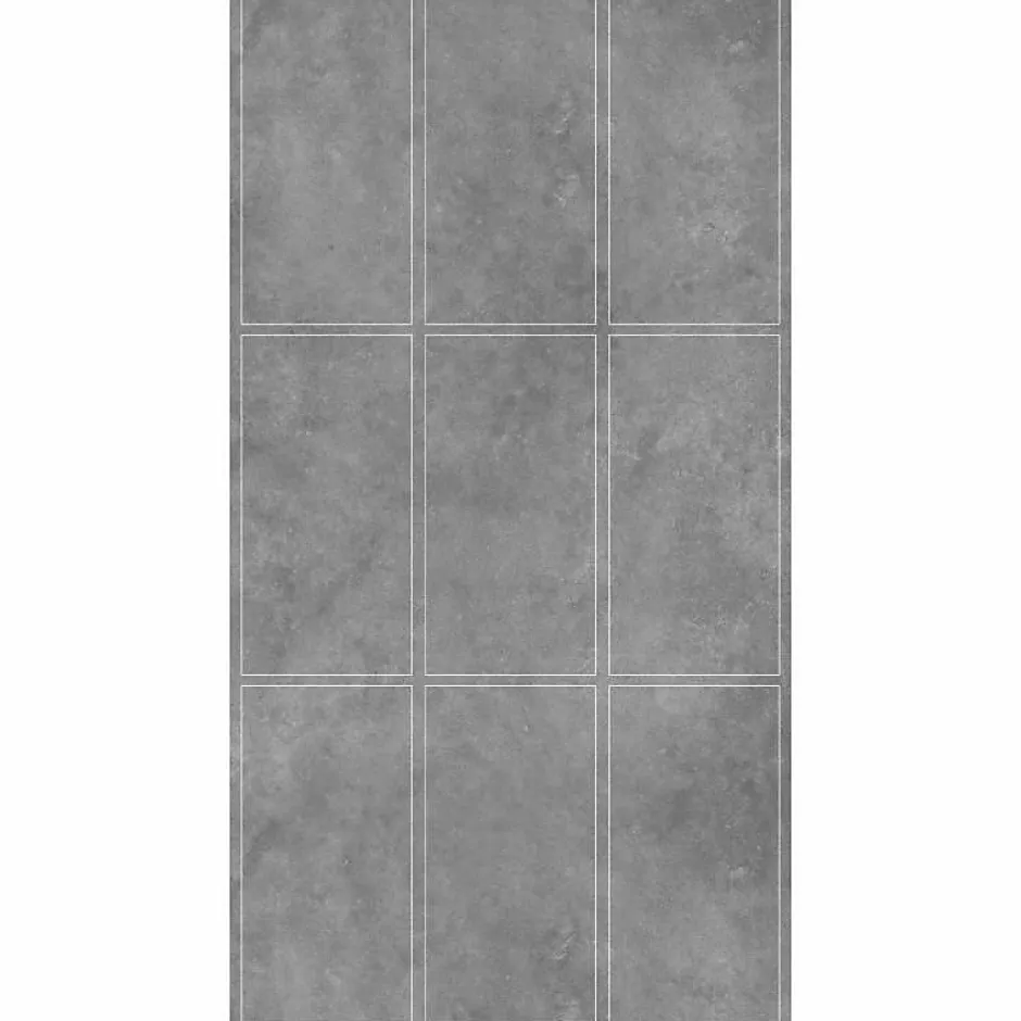 Decoon Lot de 8 Dalles Murales Douche SPC/PVC Décor effet Pierre Gris - 38,9x77,8cm - 2,42M²* Panneau Mural De Salle De Bains