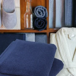 Linnea Lot de 2 draps de douche 70x130 cm ALPHA bleu Marine* Serviette De Bain