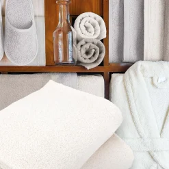 Linnea Lot de 2 draps de douche 70x130 cm ALPHA ivoire* Serviette De Bain