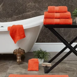 Sensei Maison Lot de 3 gants de toilette 550 g/m² Corail 16x22 cm LUXURY* Gant De Toilette