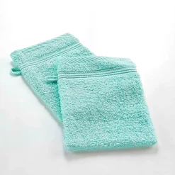 Eden Lot de 2 gants de toilette 15 x 21 cm Tendresse vert celadon