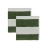 OYOY Living Lot de 2 gants de toilette vert en coton organique h30x30cm* Serviette De Toilette