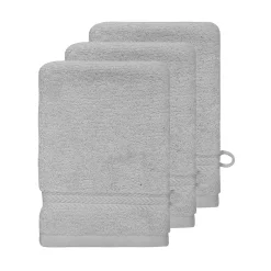 Sensei Maison Lot de 3 gants de toilette 550 g/m² Gris Perle 16x22 cm LUXURY