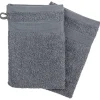 Atmosphera Créateur D'Intérieur Lot de 2 gants de toilette - coton 450 gr/m² - gris anthracite 15x21 cm - Atmosphera