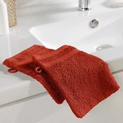 Eden Lot de 2 gants de toilette 15 x 21 cm Tendresse marsala* Serviette De Toilette