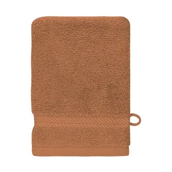 Sensei Maison Lot de 3 gants de toilette 550 g/m² Brique 16x22 cm LUXURY