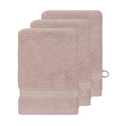 Sensei Maison Lot de 3 gants de toilette 550 g/m² Nude 16x22 cm LUXURY