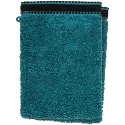 Atmosphera Créateur D'Intérieur Lot de 2 gants de toilette Joia - coton 550 gr/m² - bleu canard 15x21 cm - Atmosphera