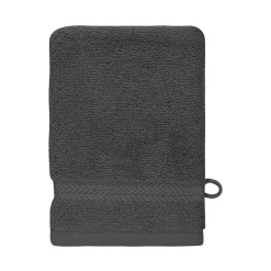 Sensei Maison Lot de 3 gants de toilette 550 g/m² Anthracite 16x22 cm LUXURY* Gant De Toilette